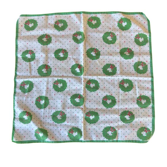 VTG 1970's Christmas Napkins With Needlepoint Napkin Rings Set Of 8" - Picture 2 of 3